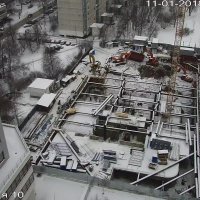 Процесс строительства ЖК «Счастье в Лианозово» (ранее «Дом на Абрамцевской»), Январь 2018