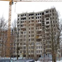 Процесс строительства ЖК «Счастье в Лианозово» (ранее «Дом на Абрамцевской»), Февраль 2019