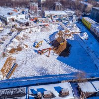 Процесс строительства ЖК «Серебряный Фонтан», Март 2019