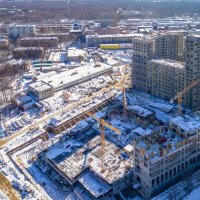 Процесс строительства ЖК «Серебряный Фонтан», Март 2019