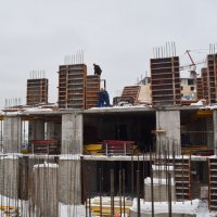 Процесс строительства ЖК «Котельнические высотки», Январь 2017