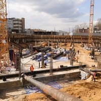 Процесс строительства ЖК «Грани» , Апрель 2018