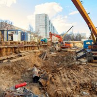 Процесс строительства ЖК «Счастье в Лианозово» (ранее «Дом на Абрамцевской»), Апрель 2017