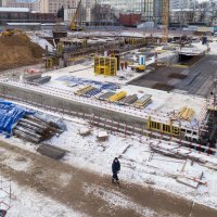 Процесс строительства ЖК «Серебряный Фонтан», Январь 2018