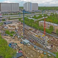 Процесс строительства ЖК «Измайловский парк», Май 2022