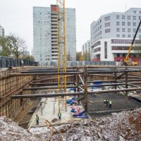 Процесс строительства ЖК «Счастье в Лианозово» (ранее «Дом на Абрамцевской»), Октябрь 2017