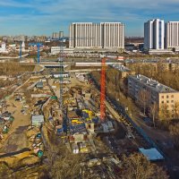 Процесс строительства ЖК «Измайловский парк», Апрель 2022