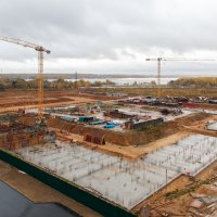 Процесс строительства ЖК «Пироговская ривьера», Октябрь 2017