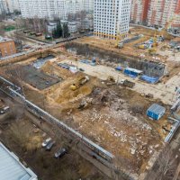 Процесс строительства ЖК «Кузьминский лес», Апрель 2020