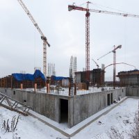 Процесс строительства ЖК «Пироговская ривьера», Январь 2018