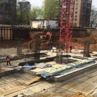 Процесс строительства ЖК «Родной город. Каховская», Апрель 2016