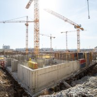 Процесс строительства ЖК «Лесопарковый», Апрель 2018