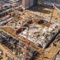 Процесс строительства ЖК «Селигер Сити», Апрель 2019