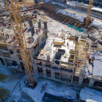 Процесс строительства ЖК «Серебряный Фонтан», Апрель 2018