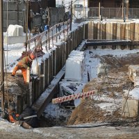 Процесс строительства ЖК «Грани» , Январь 2018