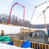 Процесс строительства ЖК «Лесопарковый», Февраль 2018