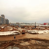 Процесс строительства ЖК «Город на реке Тушино-2018», Март 2018