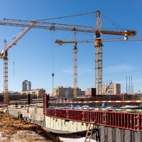 Процесс строительства ЖК «Серебряный парк», Март 2018