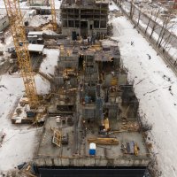 Процесс строительства ЖК «Кавказский бульвар 51», Февраль 2022