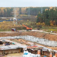 Процесс строительства ЖК «Пироговская ривьера», Октябрь 2017