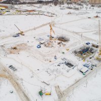 Процесс строительства ЖК «Зелёный парк», Январь 2022