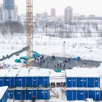 Процесс строительства ЖК «Левобережный» , Февраль 2018