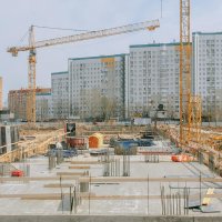 Процесс строительства ЖК «Мытищи Парк» , Апрель 2021