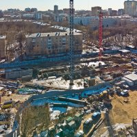 Процесс строительства ЖК «Измайловский парк», Март 2022