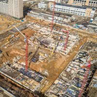 Процесс строительства ЖК «Селигер Сити», Апрель 2019