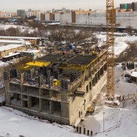 Процесс строительства ЖК «Бусиновский парк», Февраль 2021